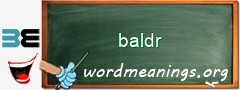 WordMeaning blackboard for baldr